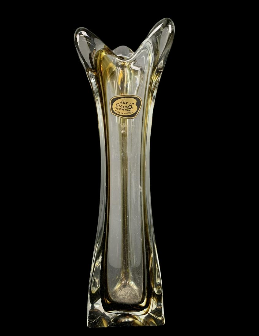 Tall Mcm Lux Faconne Glass Austria Vase (1 of 4)