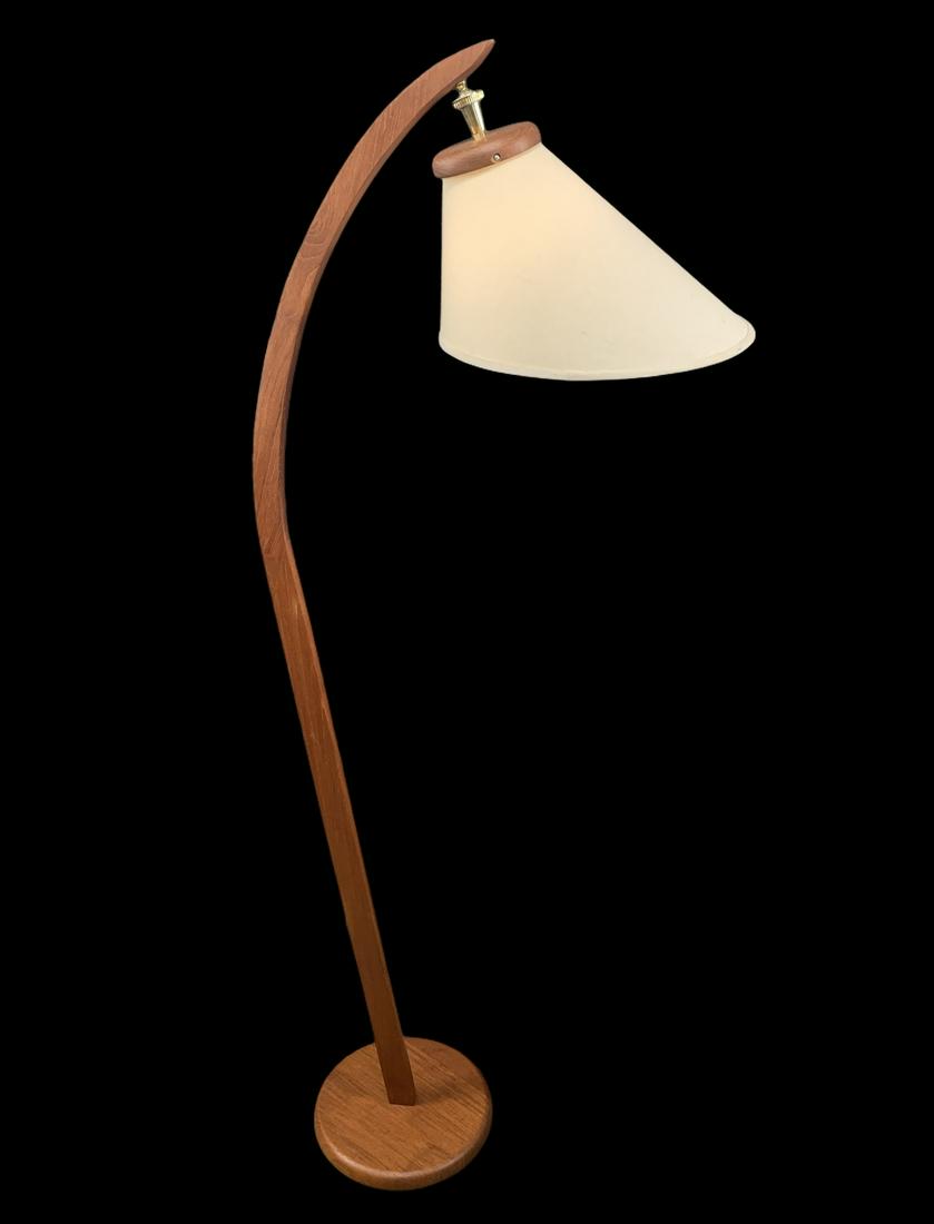 Mid Century Arched Teak Floor Lamp (1 of 5)