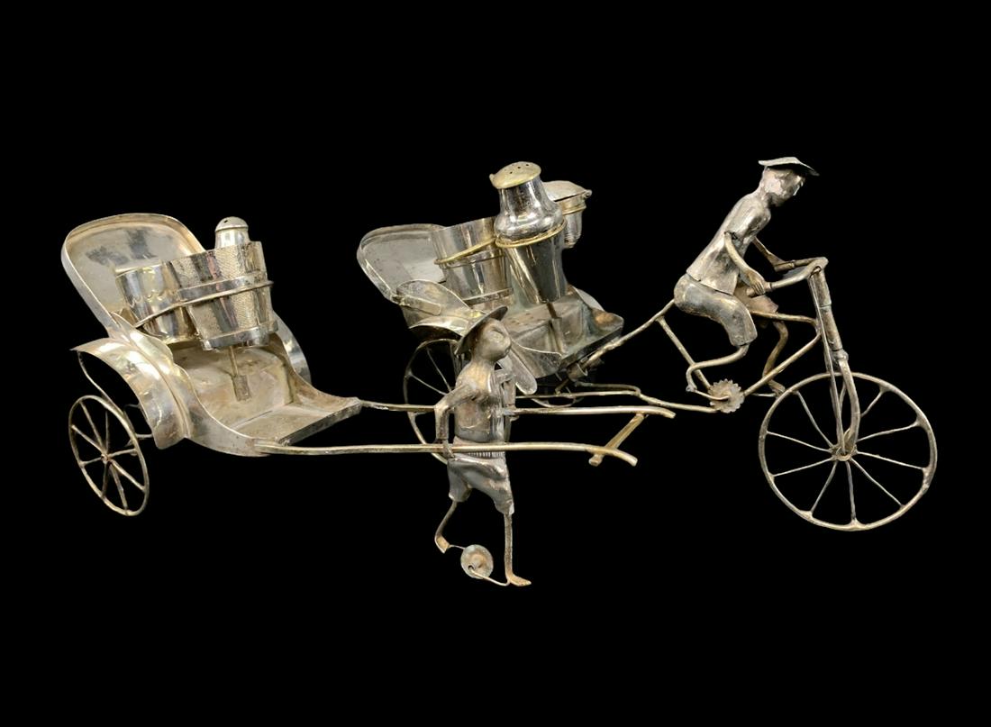 2 Chinese Silver Rickshaw Salt And Pepper Figures (1 of 4)