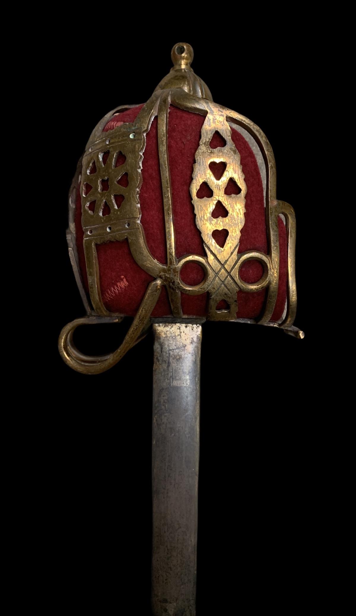 Scottish Dress Sword, Decorative Lined Hand Guard (1 of 4)