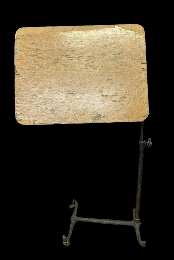 Victorian Adjustable Invalid Cast Iron Work Table (1 of 5)