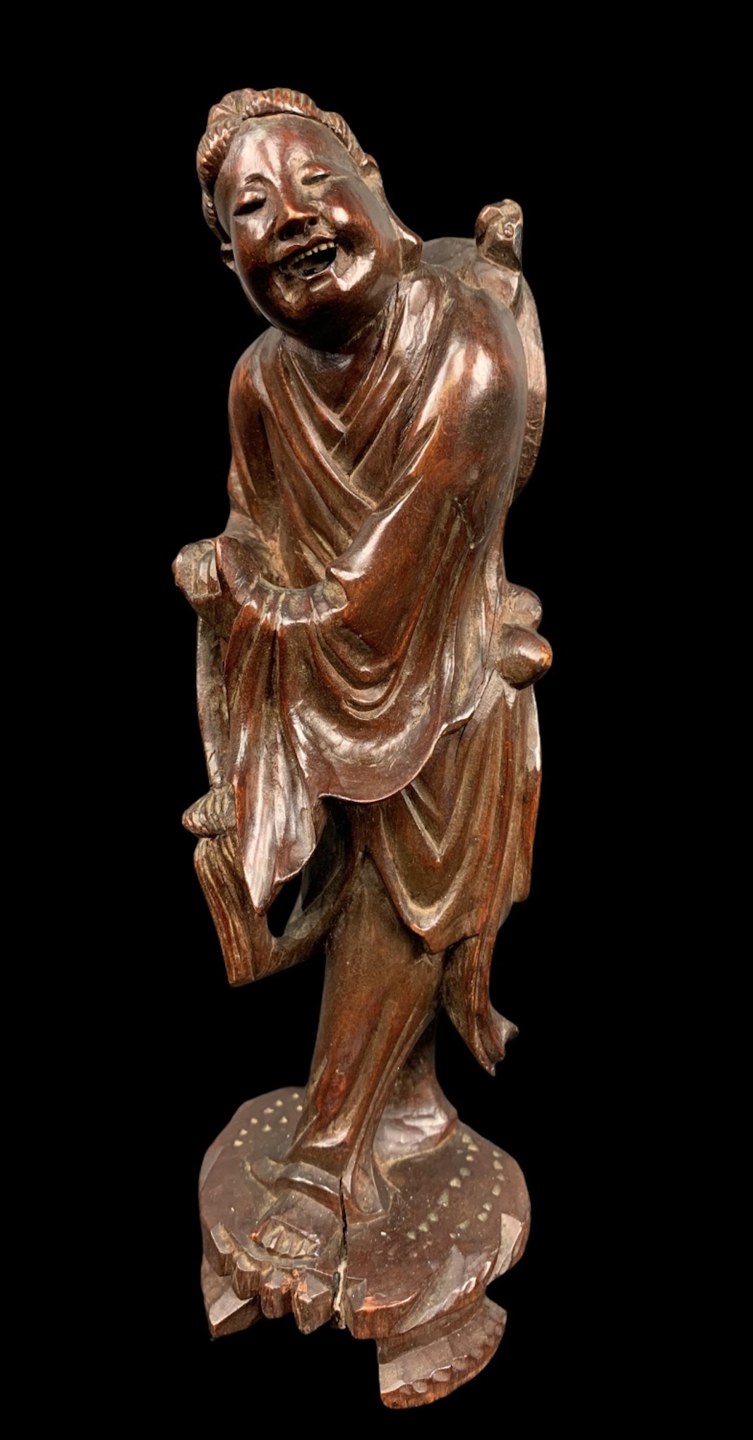 Chinese Carved Rosewood Wise Man (1 of 9)
