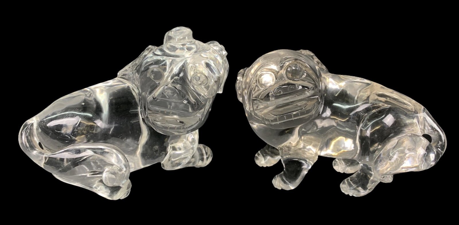 Two Chinese Rock Crystal Foo Dogs (1 of 6)