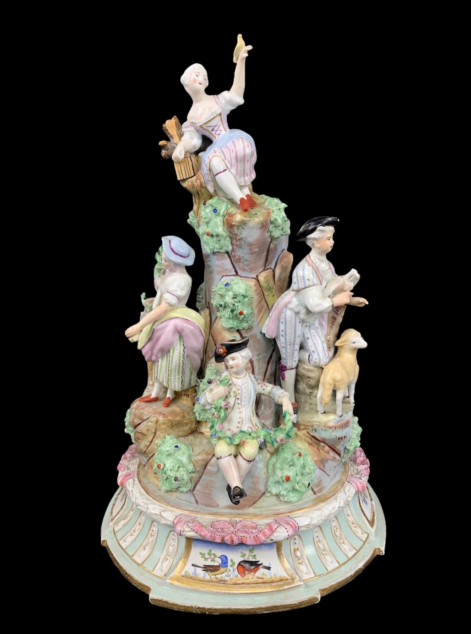 Large 19th C Meissen Porcelain Figural Group (1 of 11)