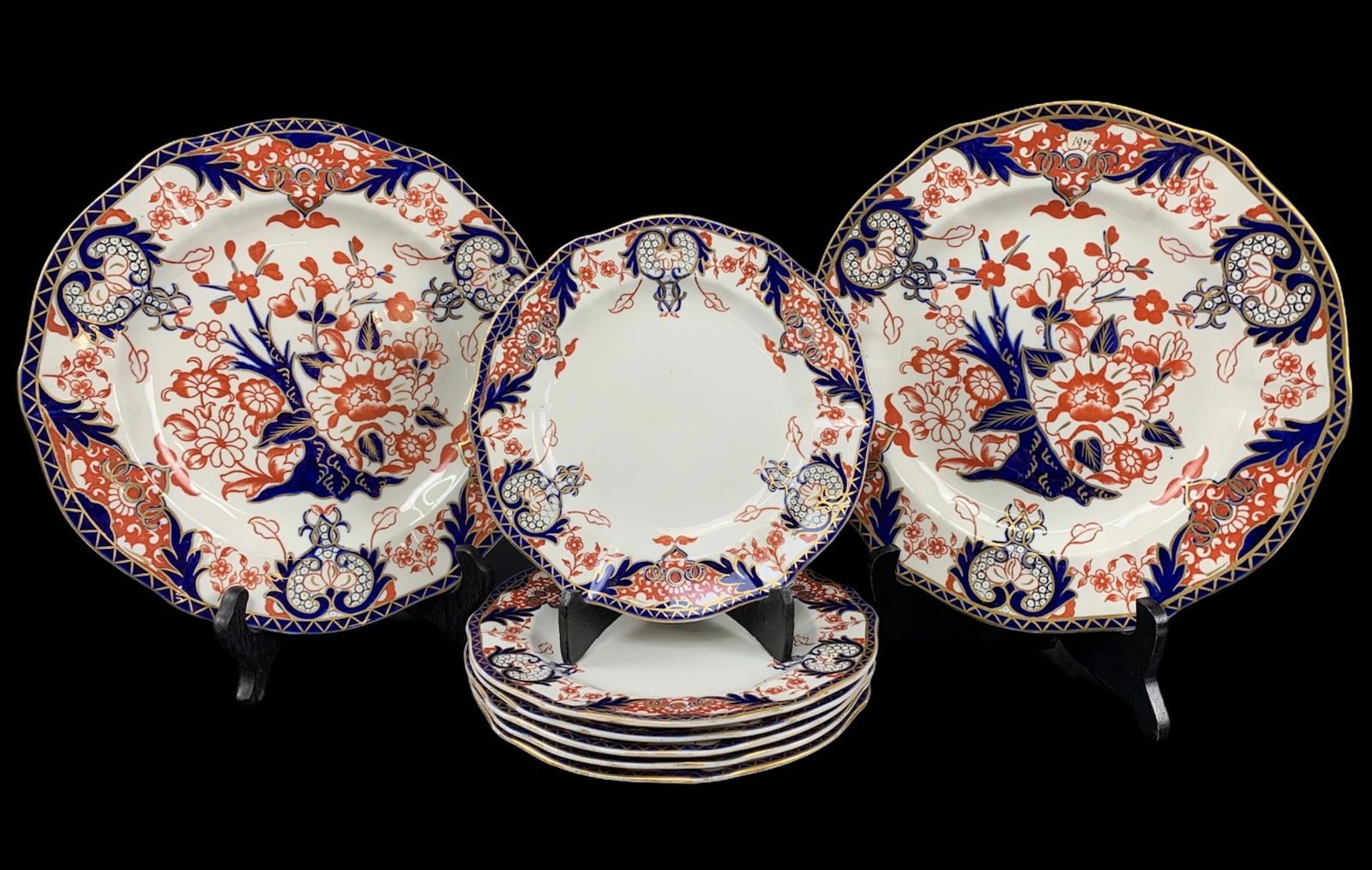 1900 Royal Crown Derby Imari Part Dessert Service (1 of 4)