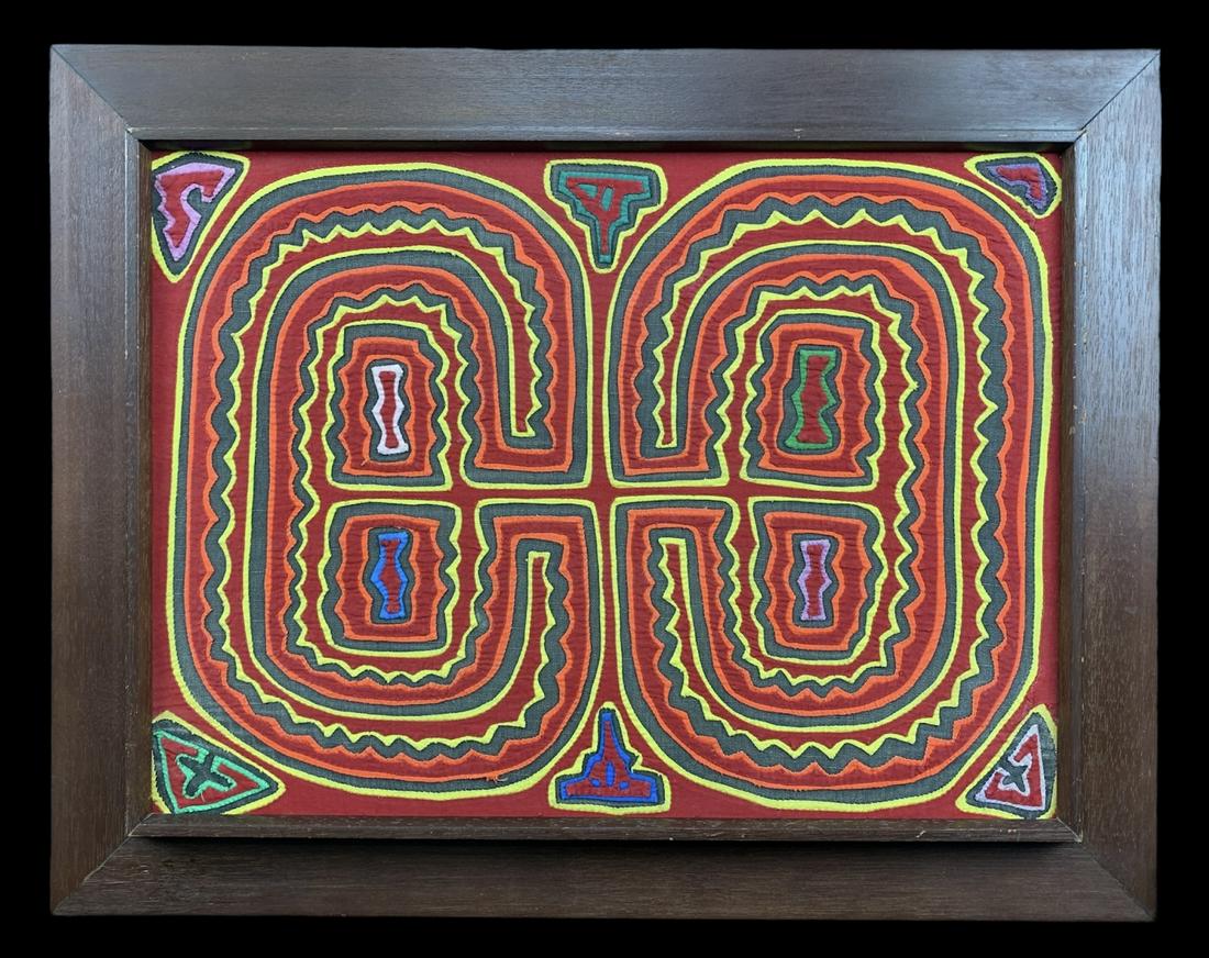 Framed Costa Rica Hand Stitched Kuna Mola Textile (1 of 4)