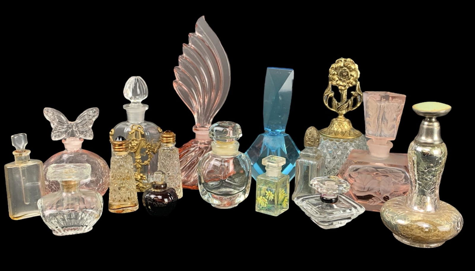 Lot Of 16 Vintage Art Glass Perfume Bottles (1 of 4)