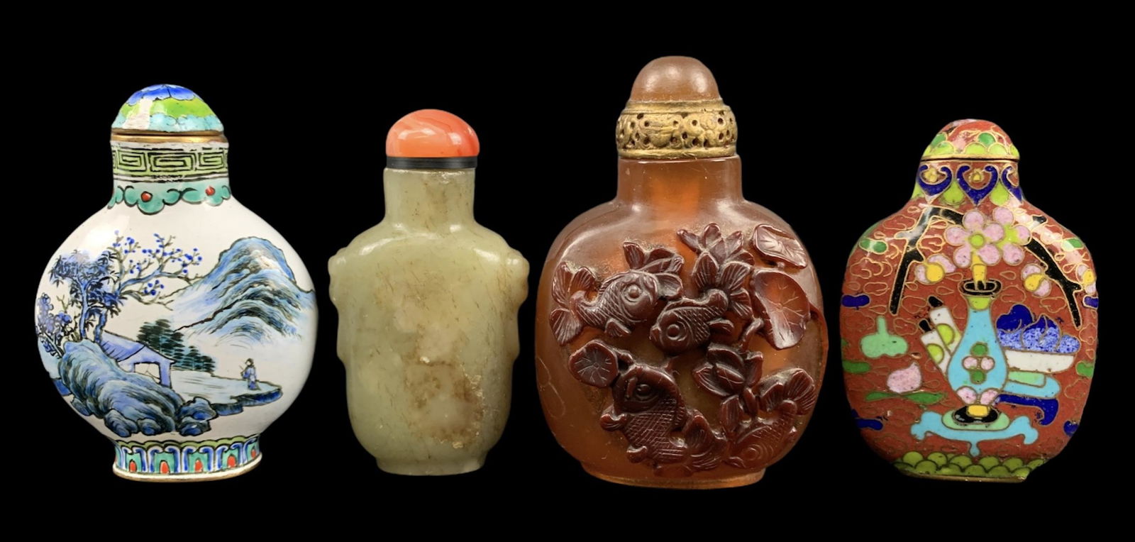 Lot Of 4 Chinese Snuff Bottles (1 of 10)