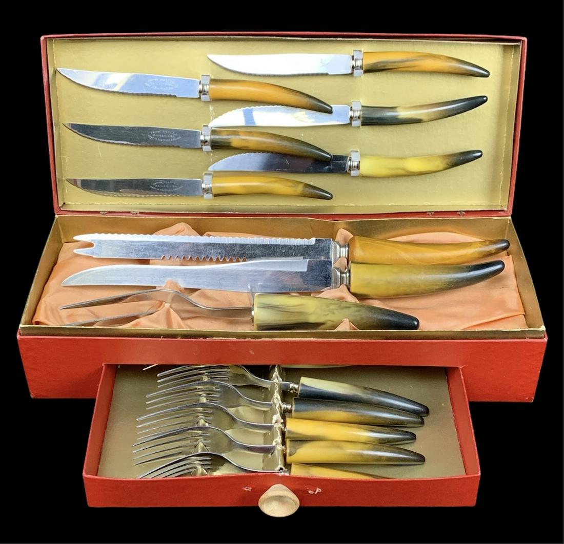 Sheffield Stainless Steel Cutlery, Carving Set (1 of 5)