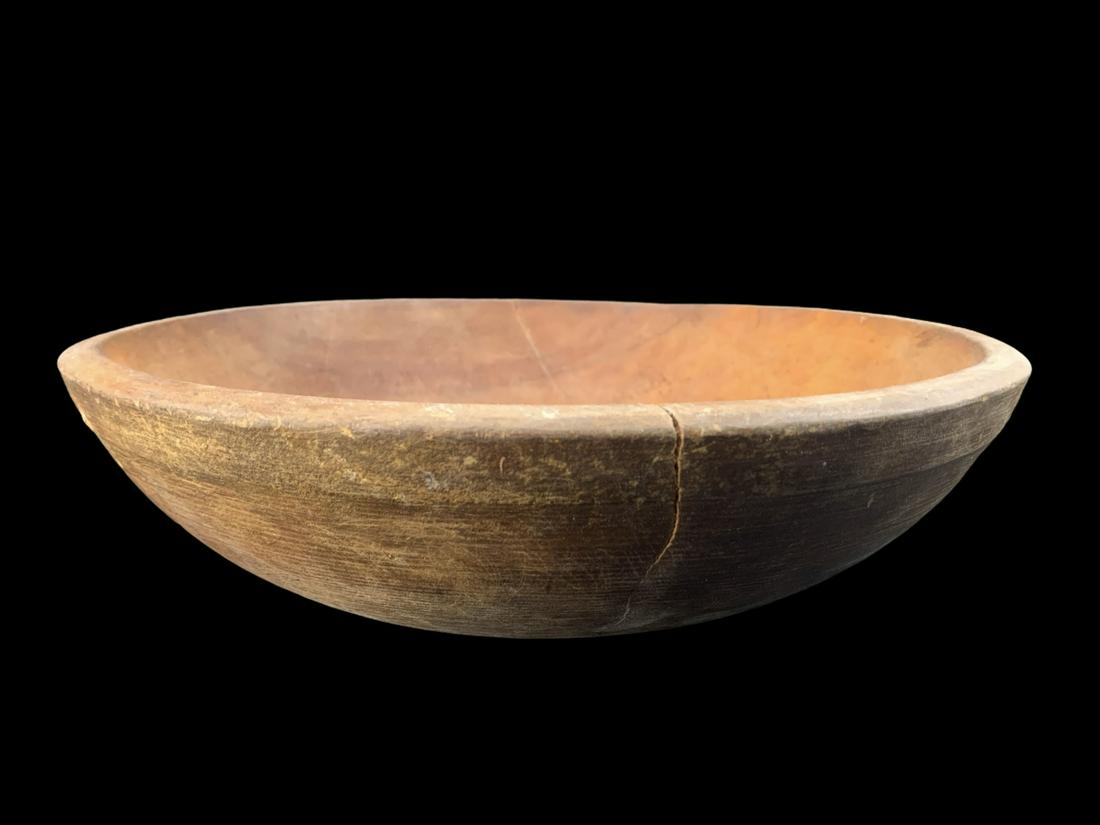 Primitive Turned Wood Dough Bowl (1 of 5)