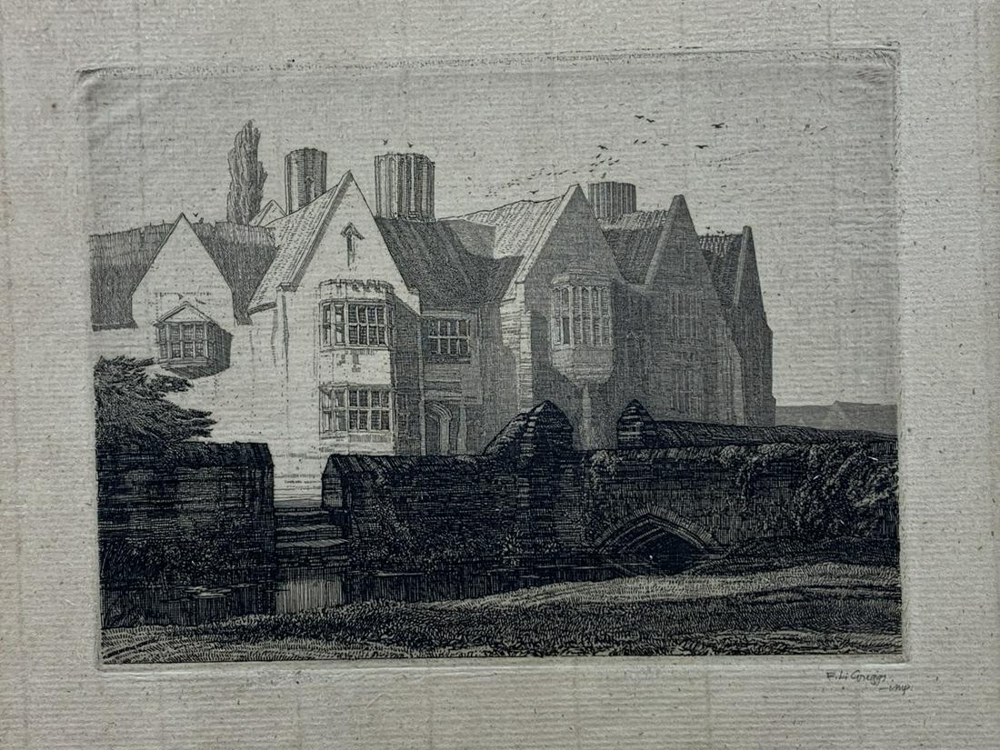 Frederick L Griggs, Etching, Mortmain 1918, Signed (1 of 5)