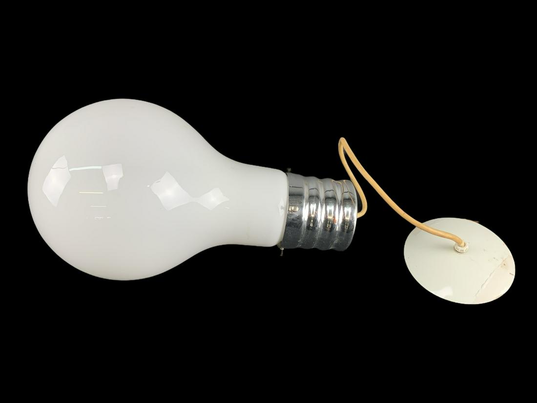 Ingo Maurer Style Oversized Lightbulb Pendant: Ingo Maurer Style Oversized Lightbulb Pendant Light, 14 Inches.