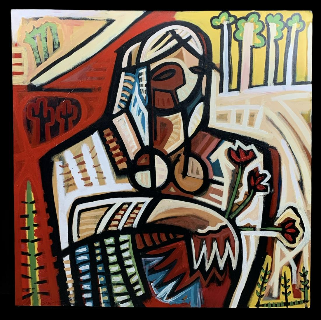 Alan Sanchez Oil On Canvas, Our Lady Of Guadaloupe (1 of 5)