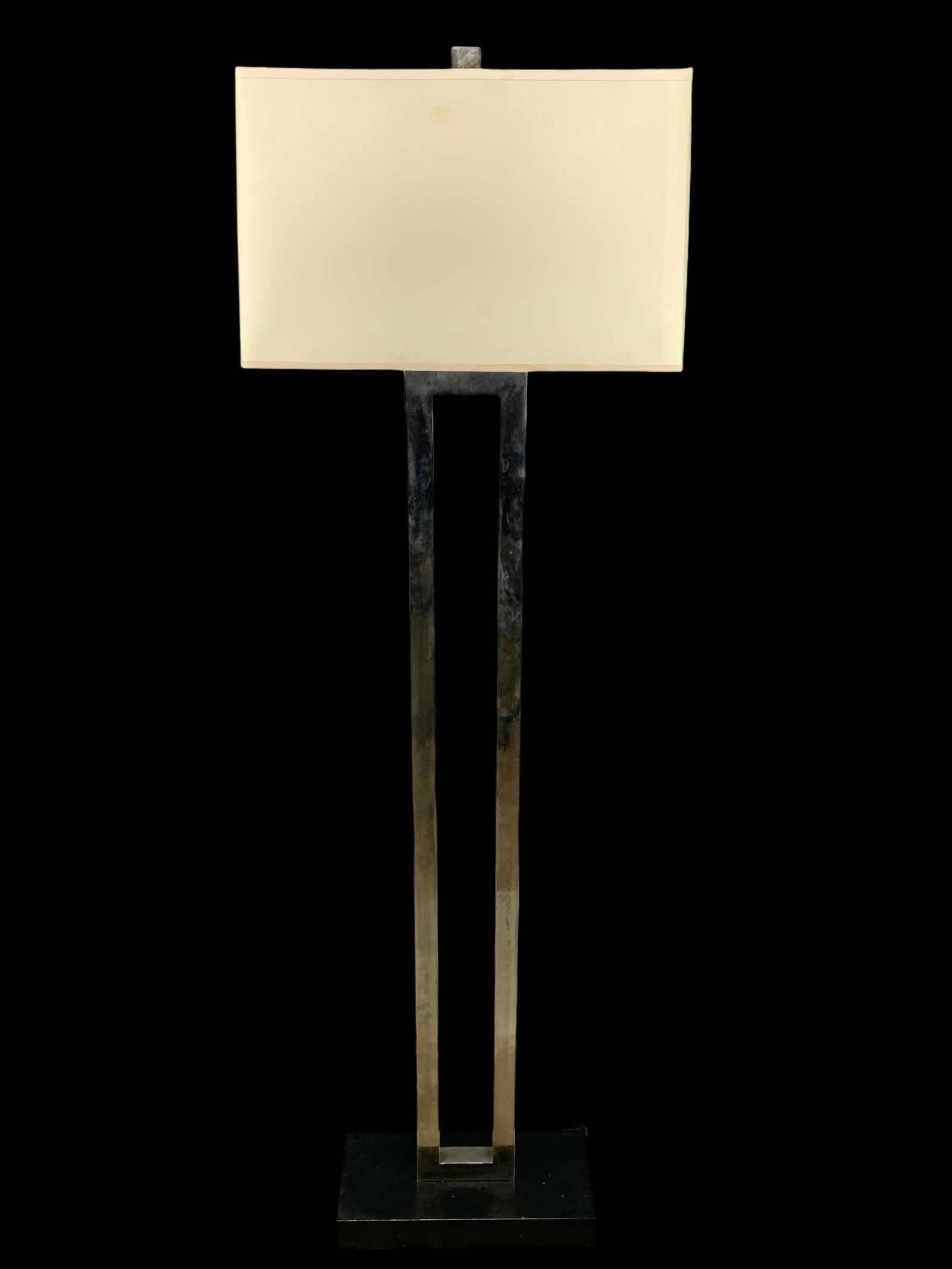 Modernist Nickel Plated Geometric Floor Lamp (1 of 4)