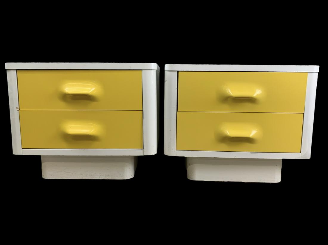 2 Broyhill Premier Raymond Loewy Tables Yellow (1 of 4)