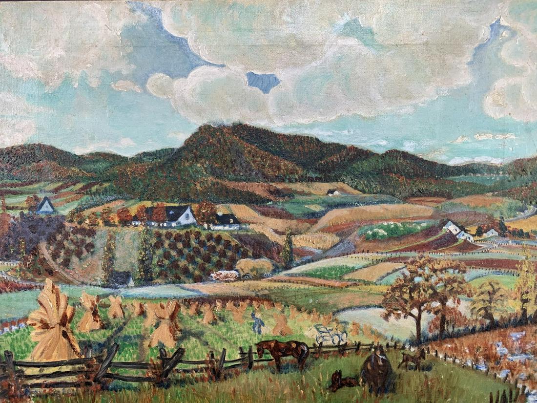 Quebec Folk Art Painting Country Landscape (1 of 7)