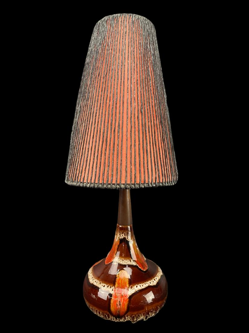 Mcm Chalvignac Fat Lava Table Lamp Original Shade (1 of 4)