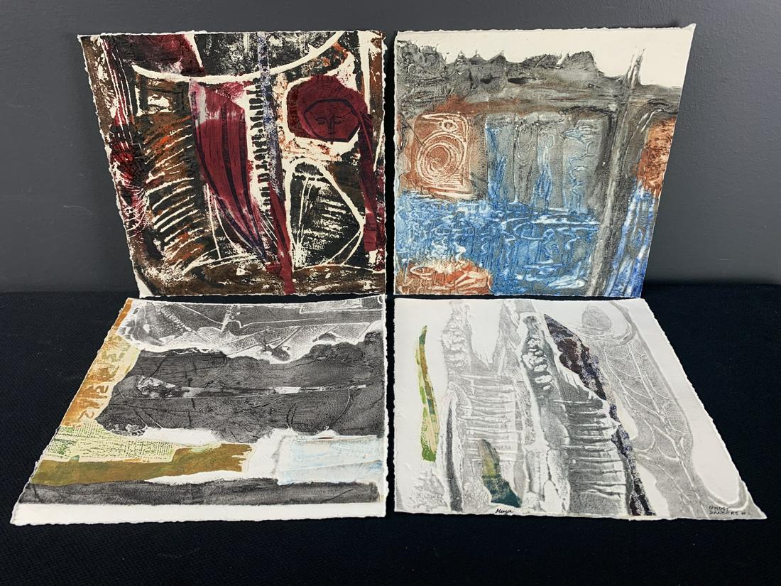 Lot Of 4 Maya Lightbody Prints: Lot Of 4 Maya Lightbody (1933-2006) Prints, 10 X 10 Inches.