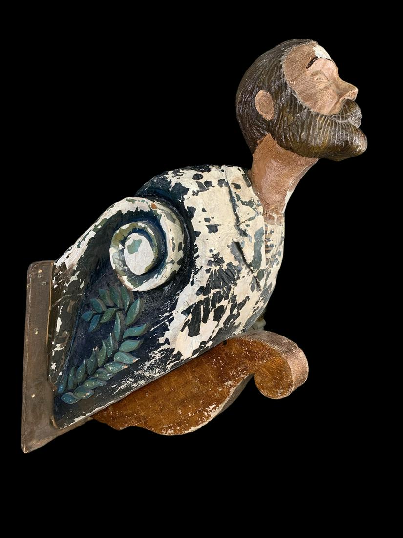 Large Carved Wood Ship's Figurehead (1 of 6)
