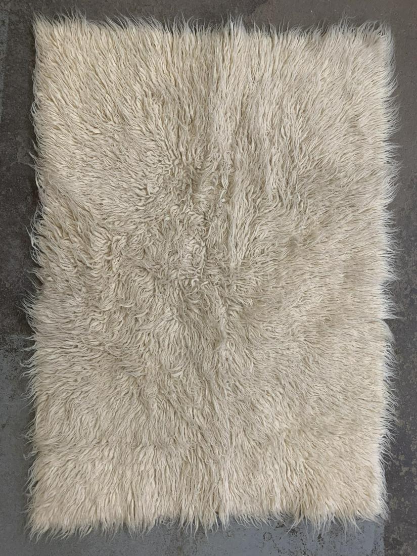 Vintage White Flokati Shag Rug (1 of 3)