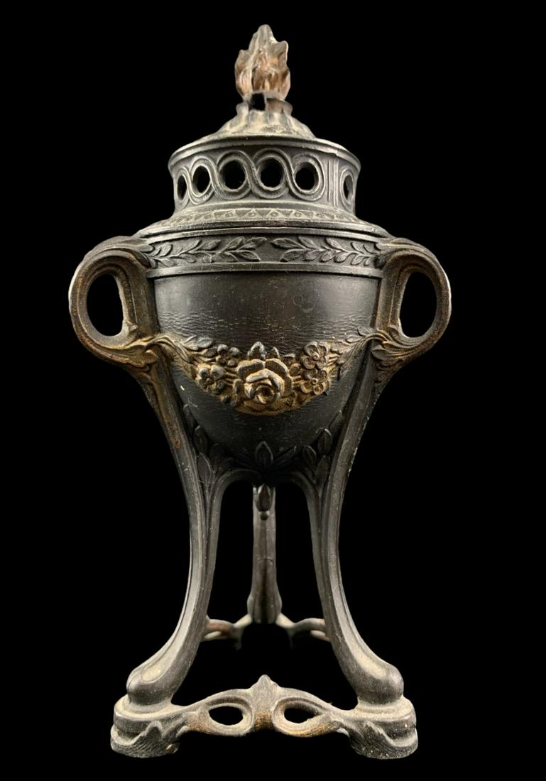 French Empire Cold Painted Lidded Incense Burner (1 of 7)