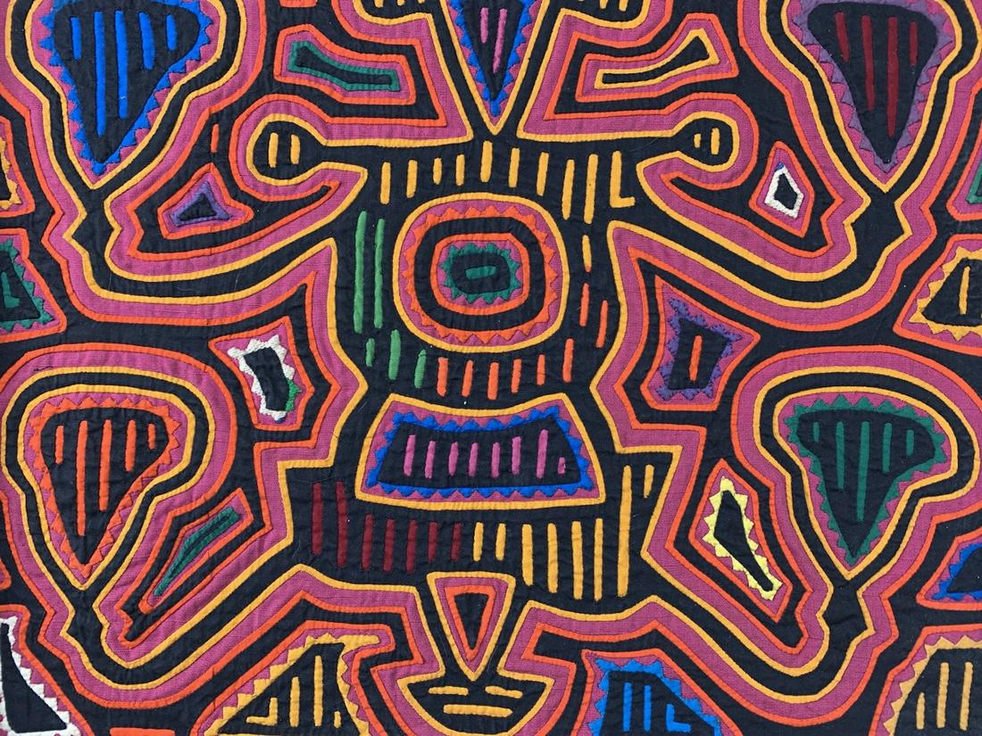 Framed Costa Rica Hand Stitched Kuna Mola Textile (1 of 4)