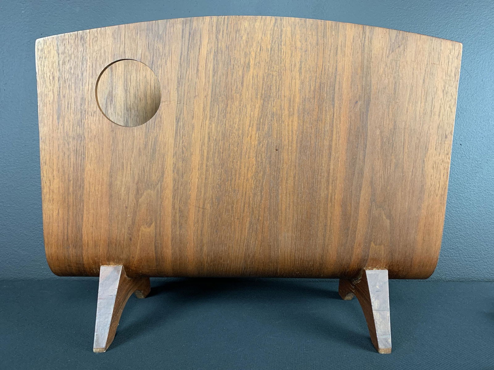 Mid Century Modern Teak Bentwood Magazine Rack (1 of 5)