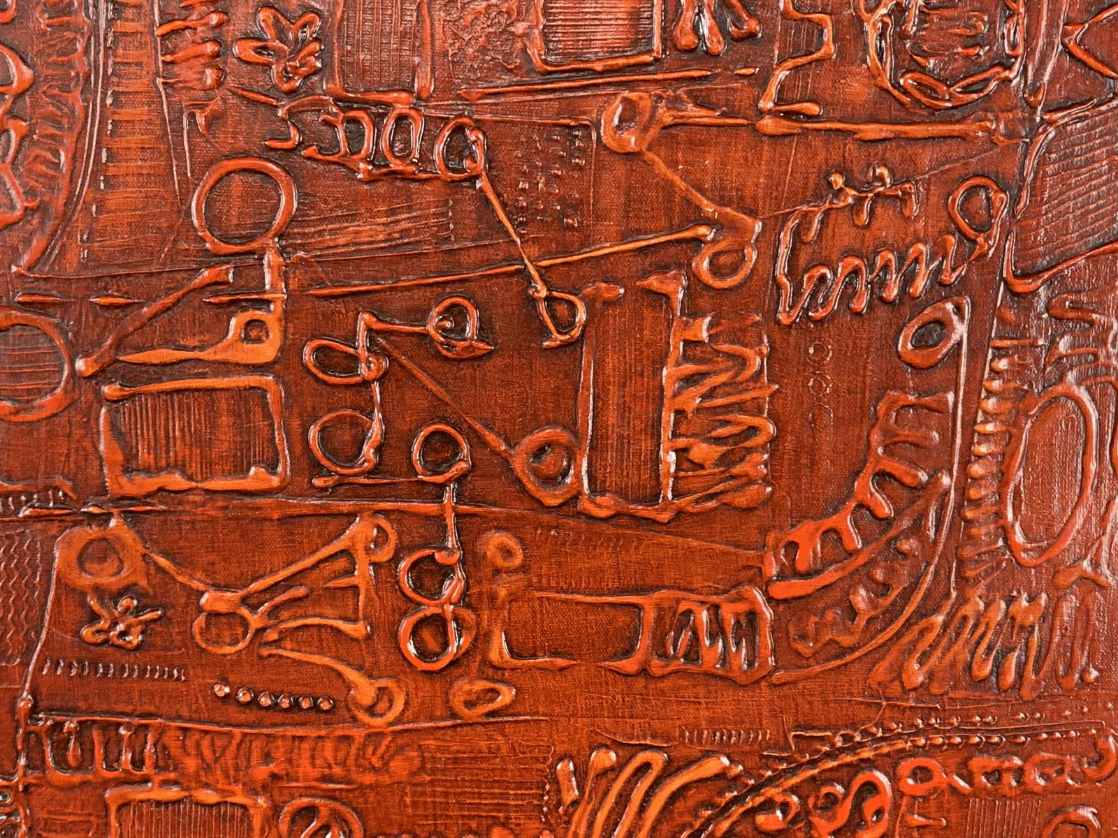 Abstract Mid Century Modern Painting Signed Terris (1 of 4)