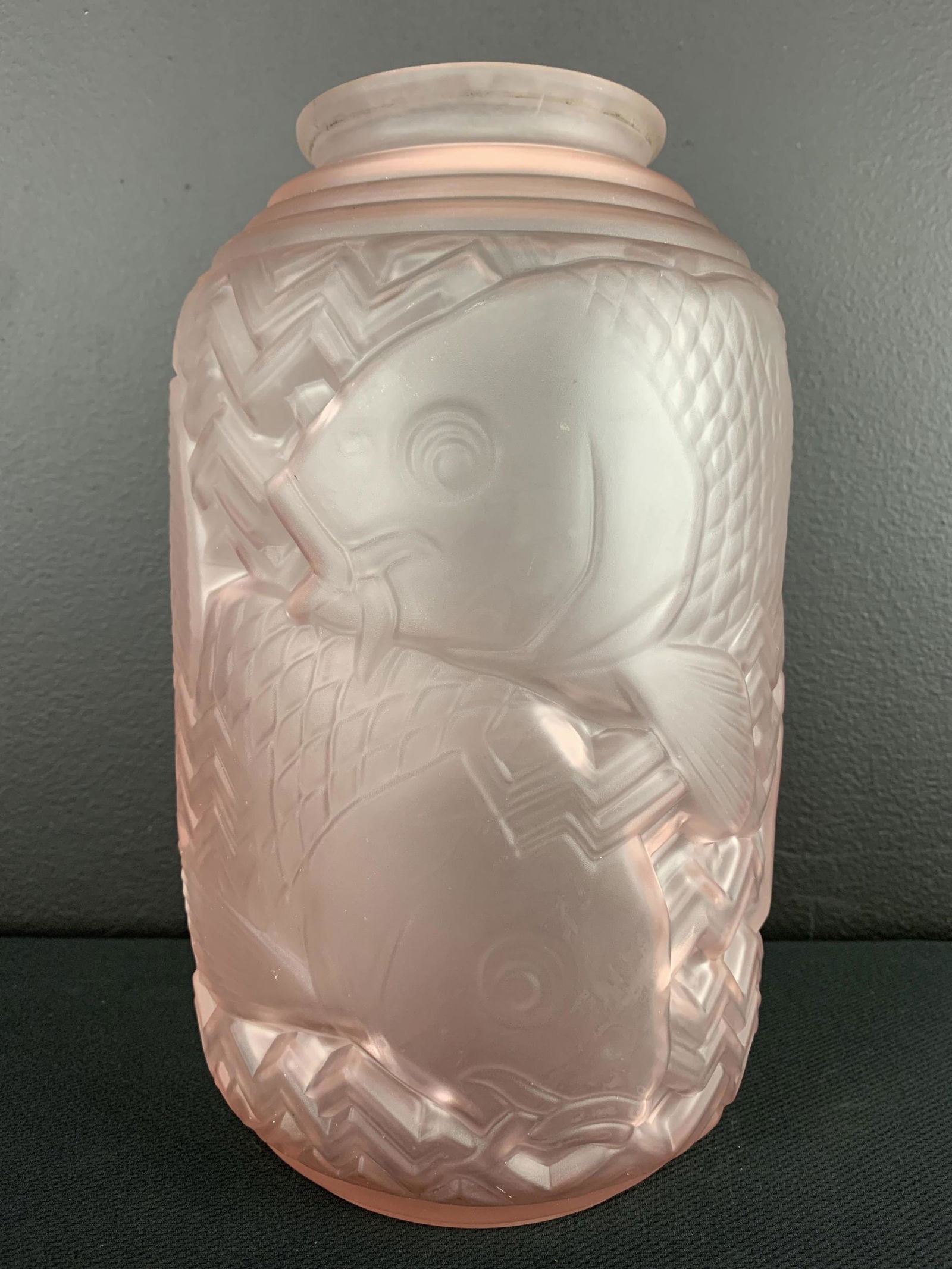 1930s Art Deco Glass Fish Vase, Att Pierre D'Avesn (1 of 6)