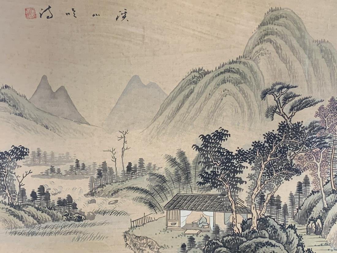 Chinese Painting On Fabric, Mountain Landscape (1 of 4)