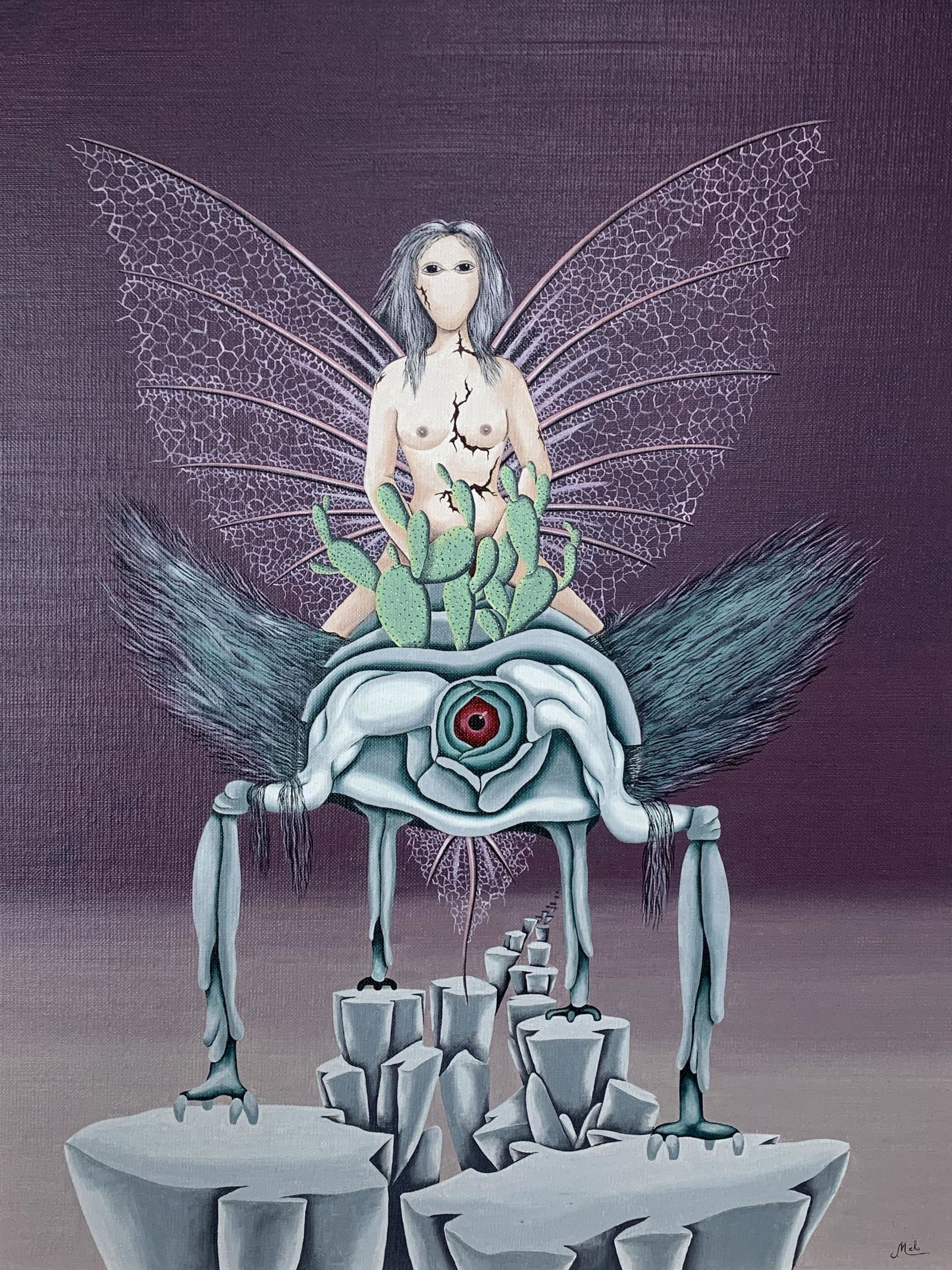 Micho, Acrylic on Board L'Ange de Matin (1 of 7)