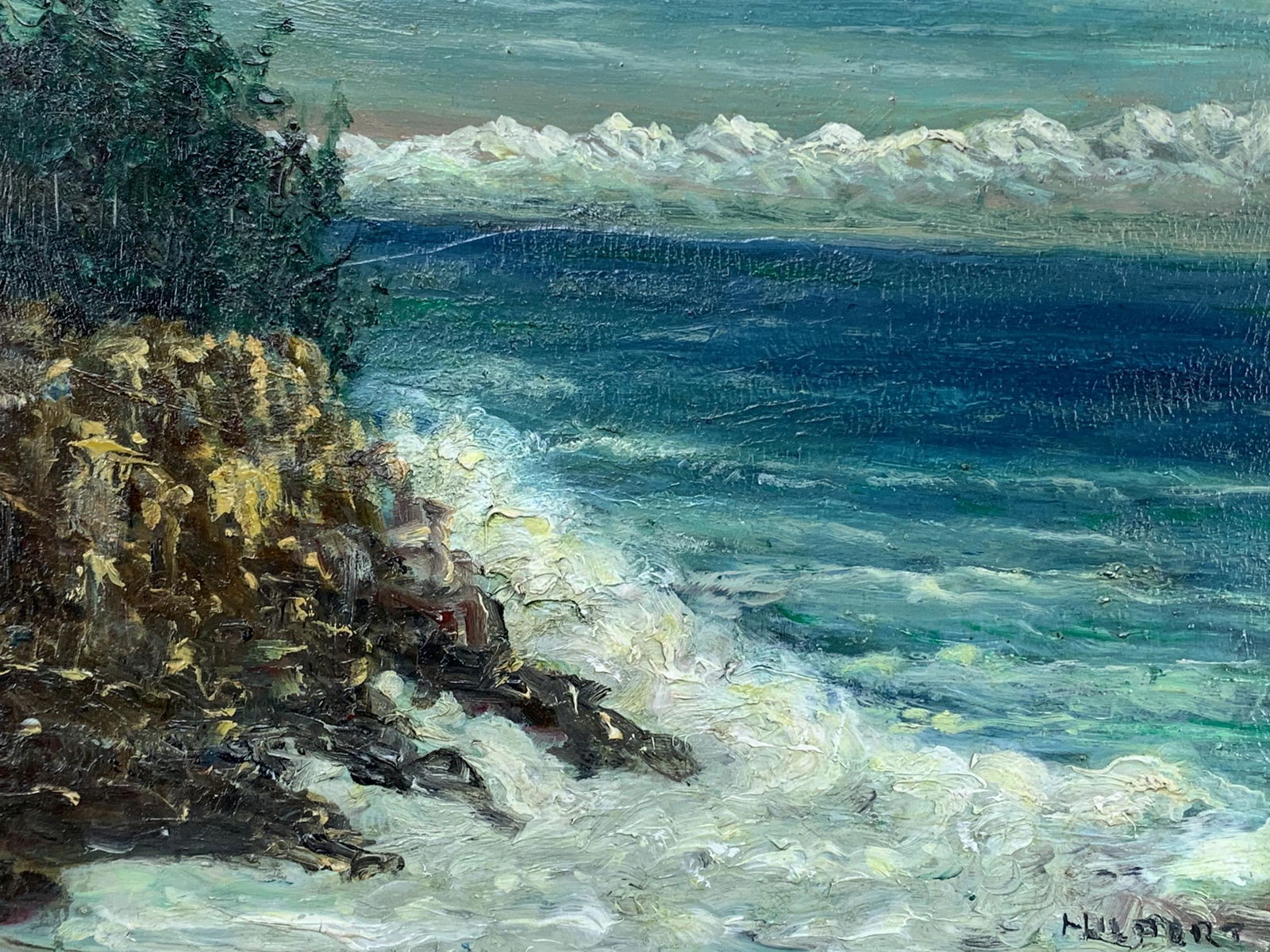 Josef Hilpert Oil On Board, Seascape (1 of 6)