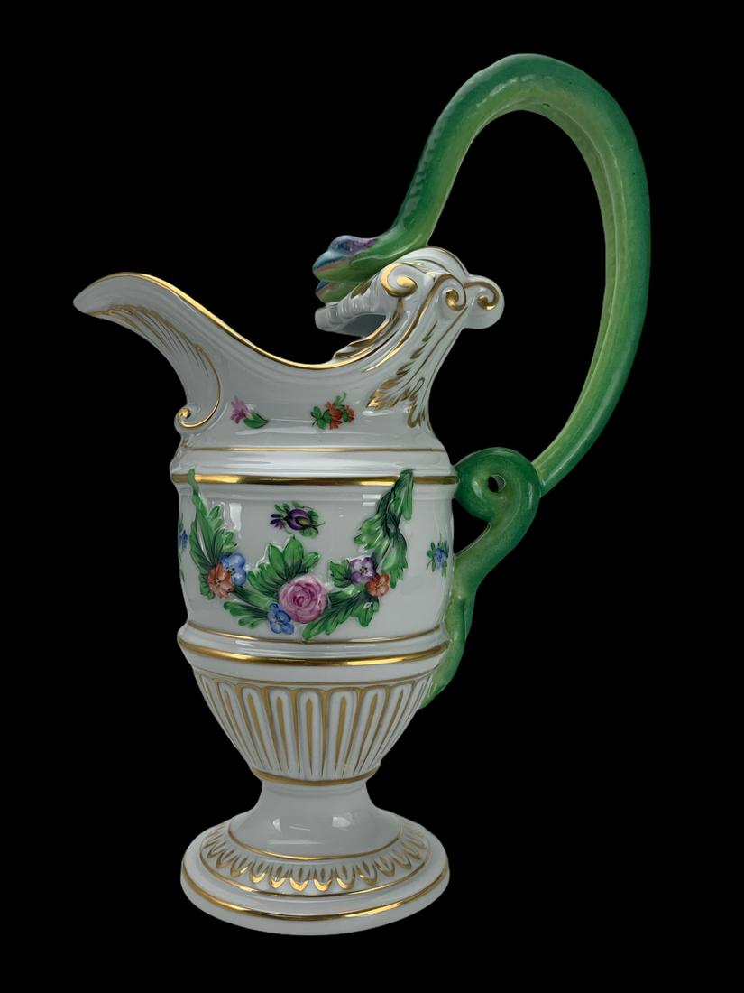 Neoclassical Herend Printemps Pitcher Snake Handle (1 of 14)