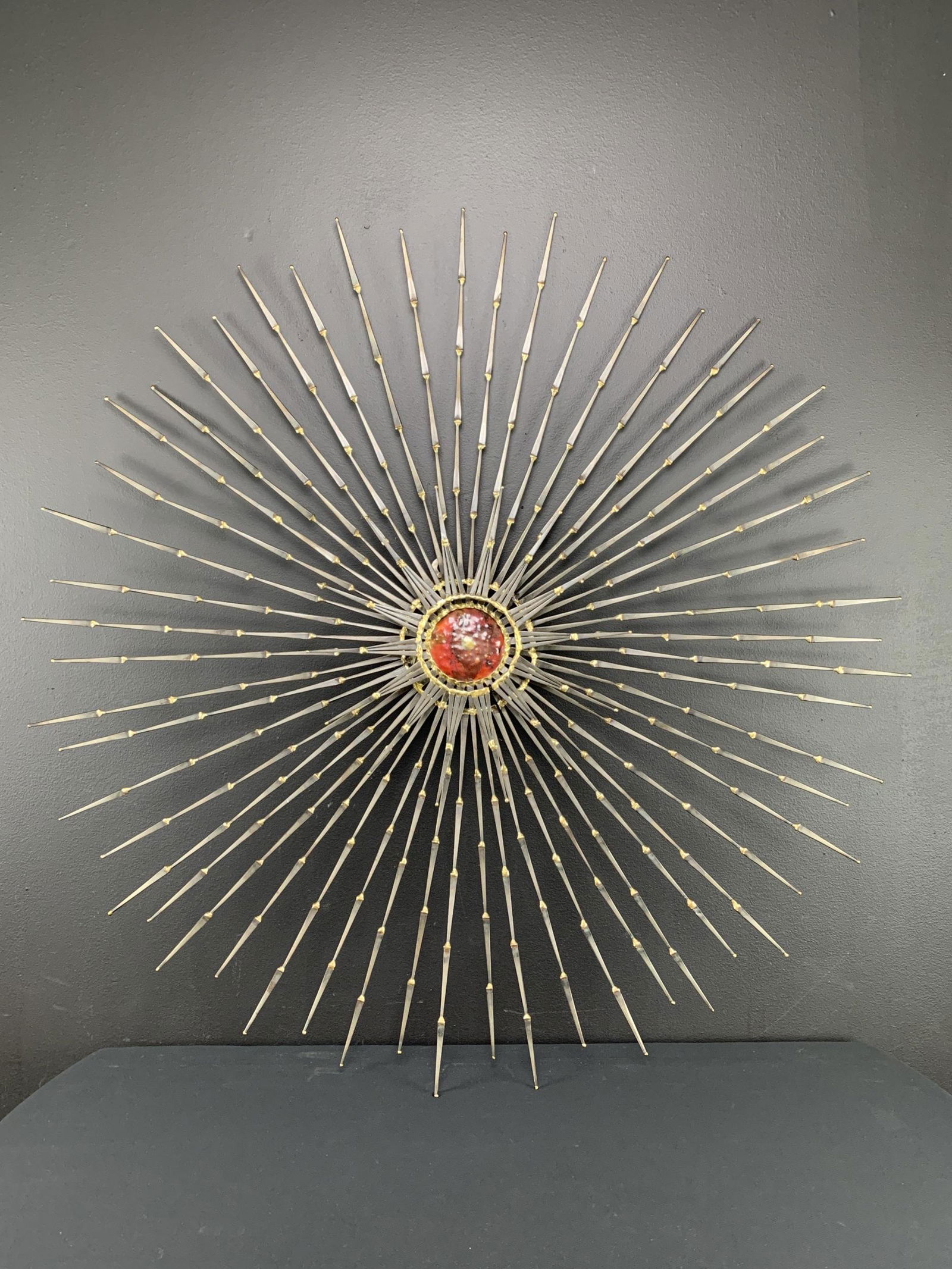 1970s Jere Style Starburst Nail Art Wall Sculpture (1 of 6)