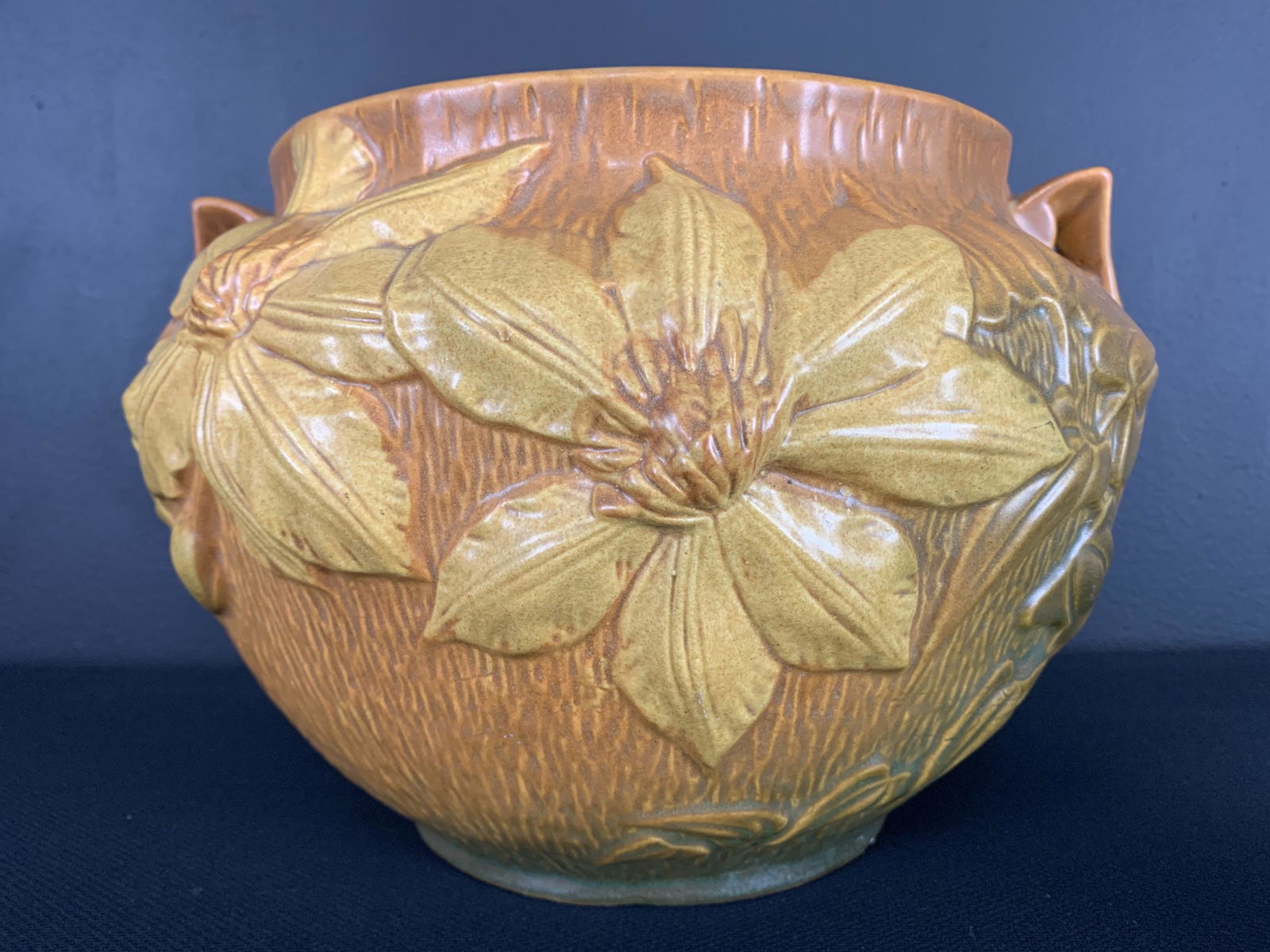 Roseville Pottery Clematis Jardiniere, 667-8 (1 of 7)