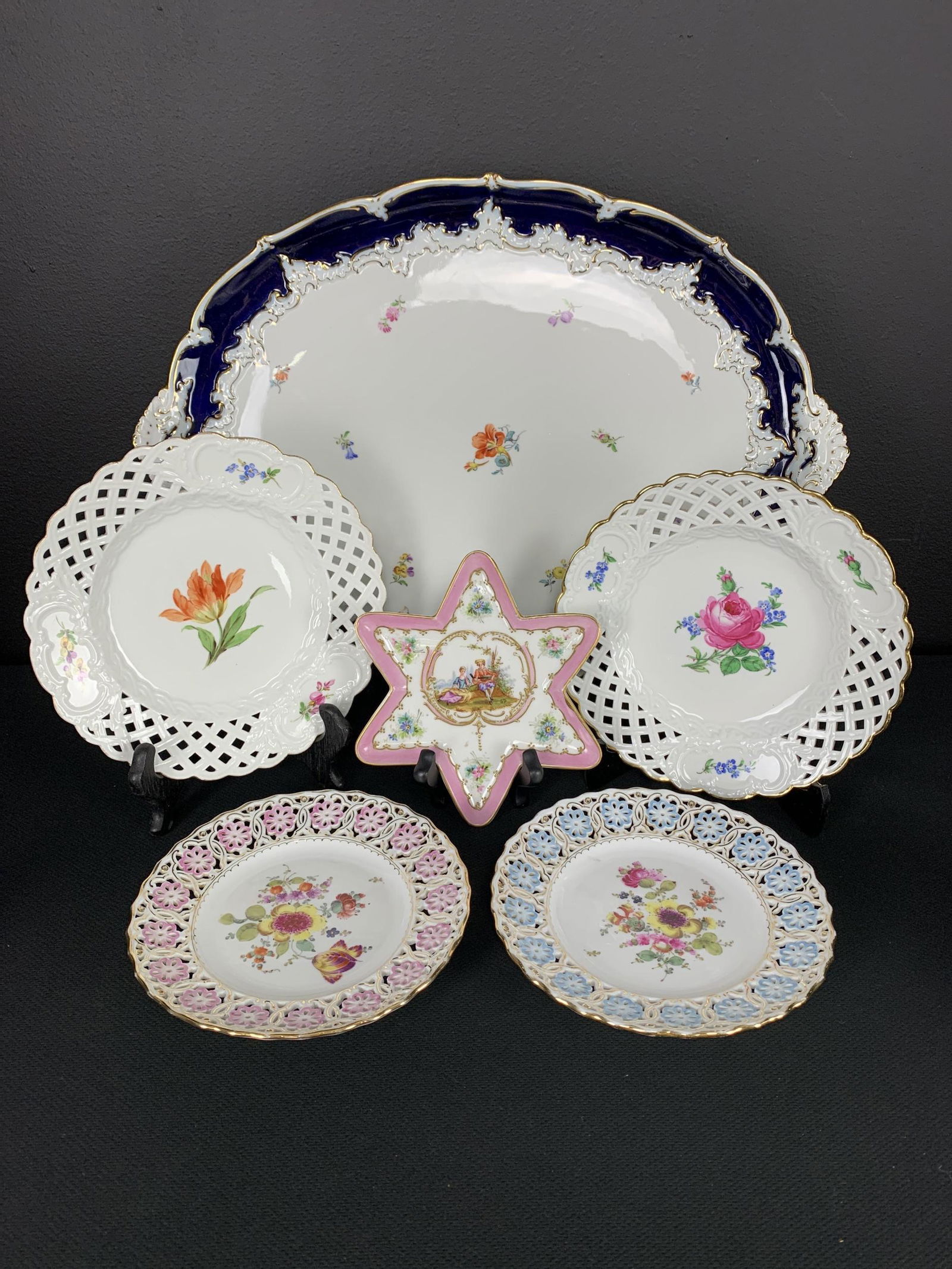 Lot of Porcelain Plates, Meissen, France, Germany (1 of 9)