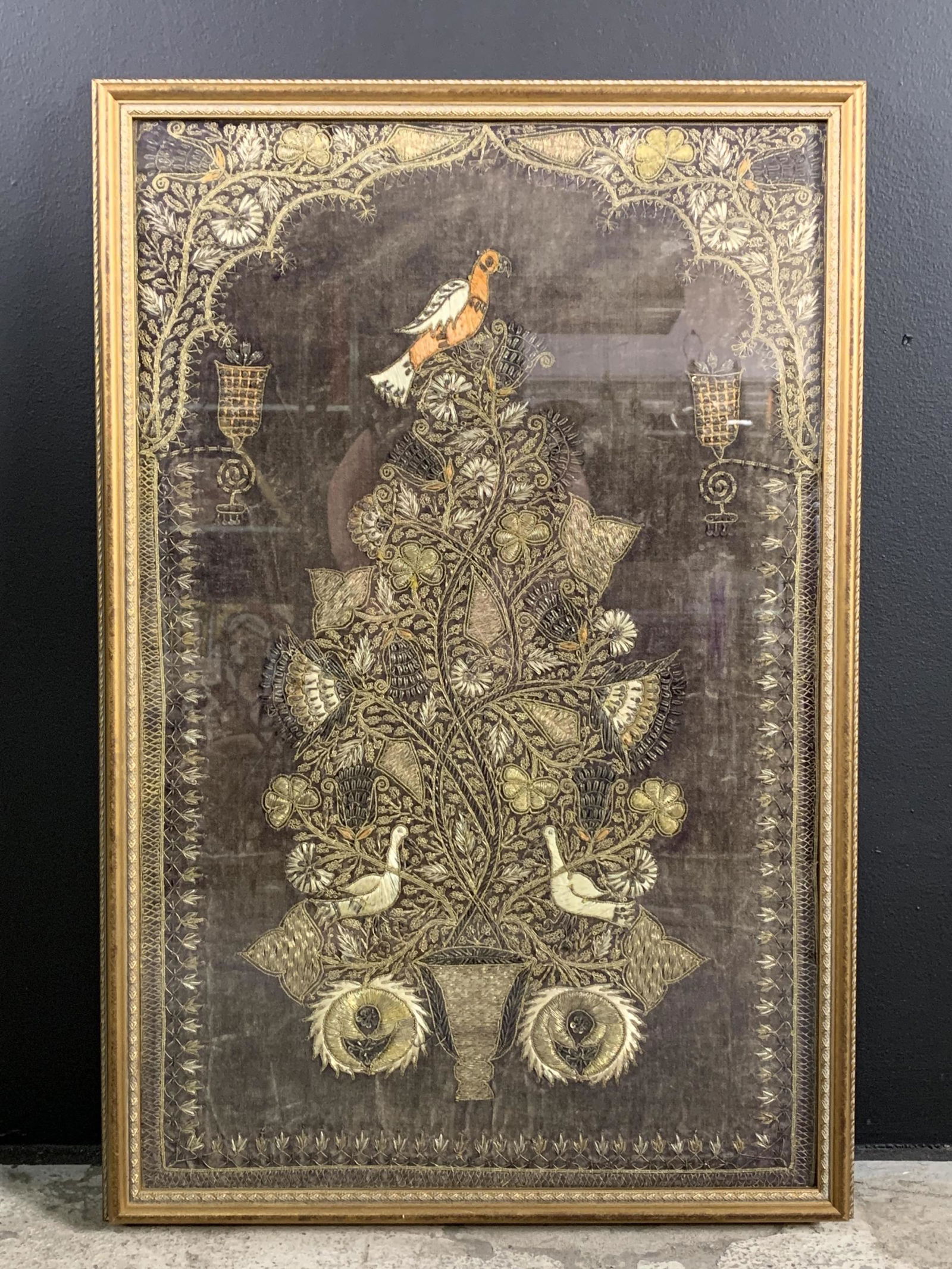 Middle Eastern Embroidered Tree Of Life Tapestry (1 of 5)