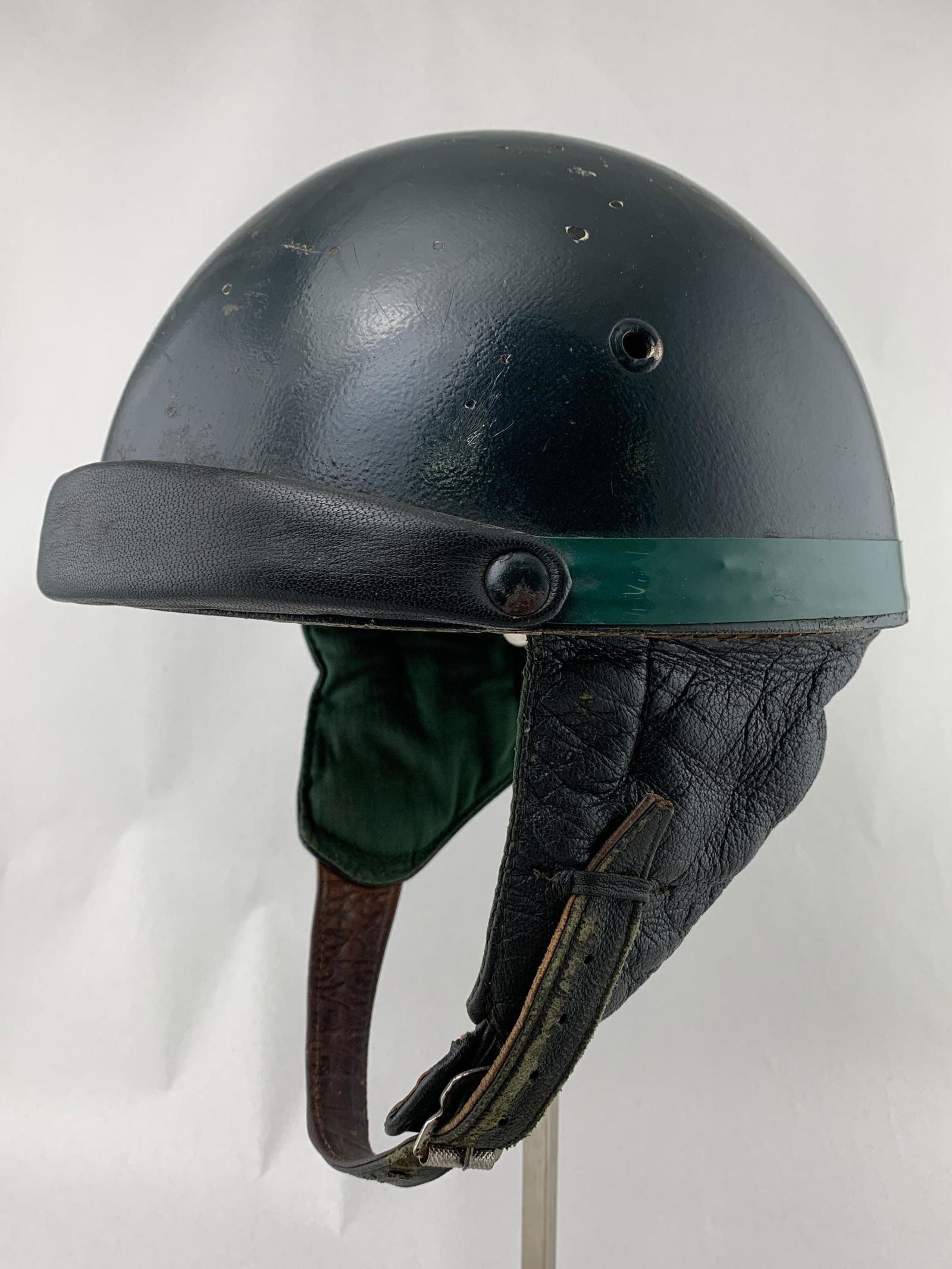 Vintage 30s 40s Romer Motorcycle Helmet Knucklehead Flathead