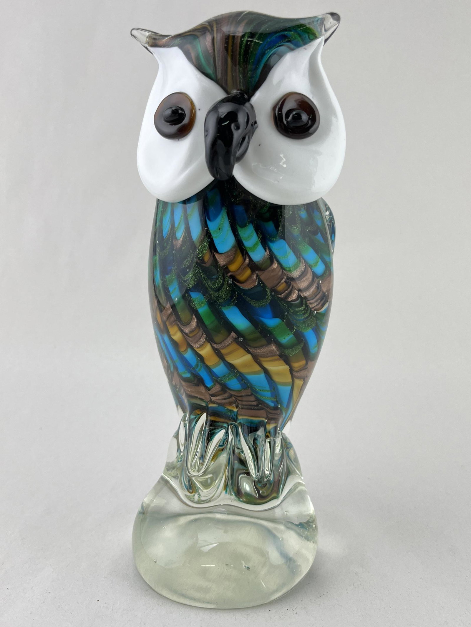 Murano Art Glass Owl With Gold Inclusions / Seguso (1 of 6)