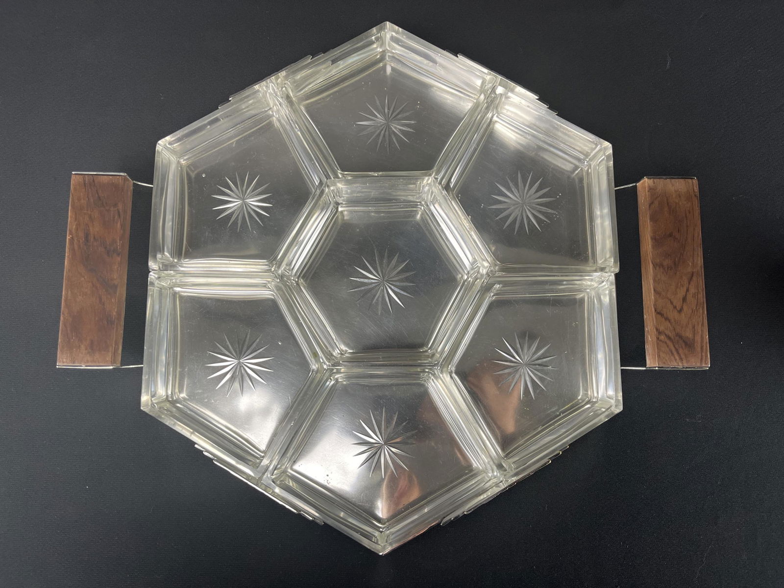 French Silver Plate Art Deco Tray Glass Inserts (1 of 7)