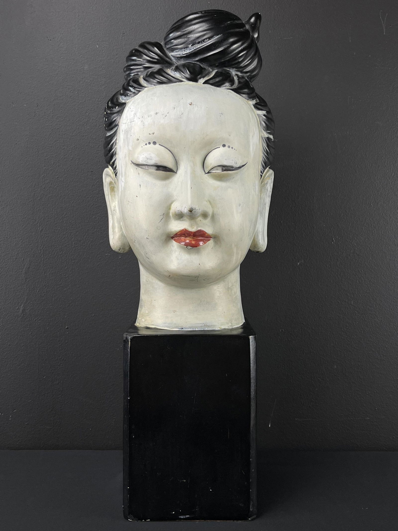 Large 1960s Hollywood Regency Buddha Head (1 of 7)