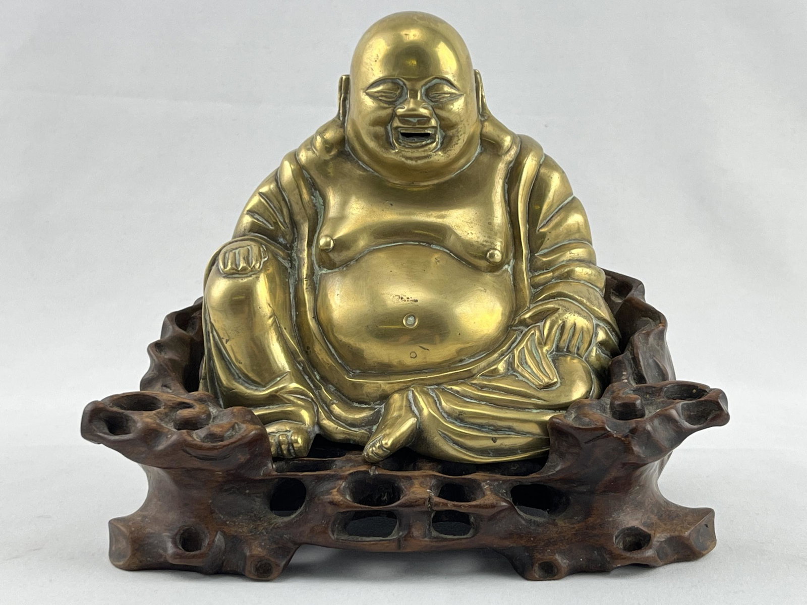 Antique Chinese Bronze Buddha on Stand (1 of 8)