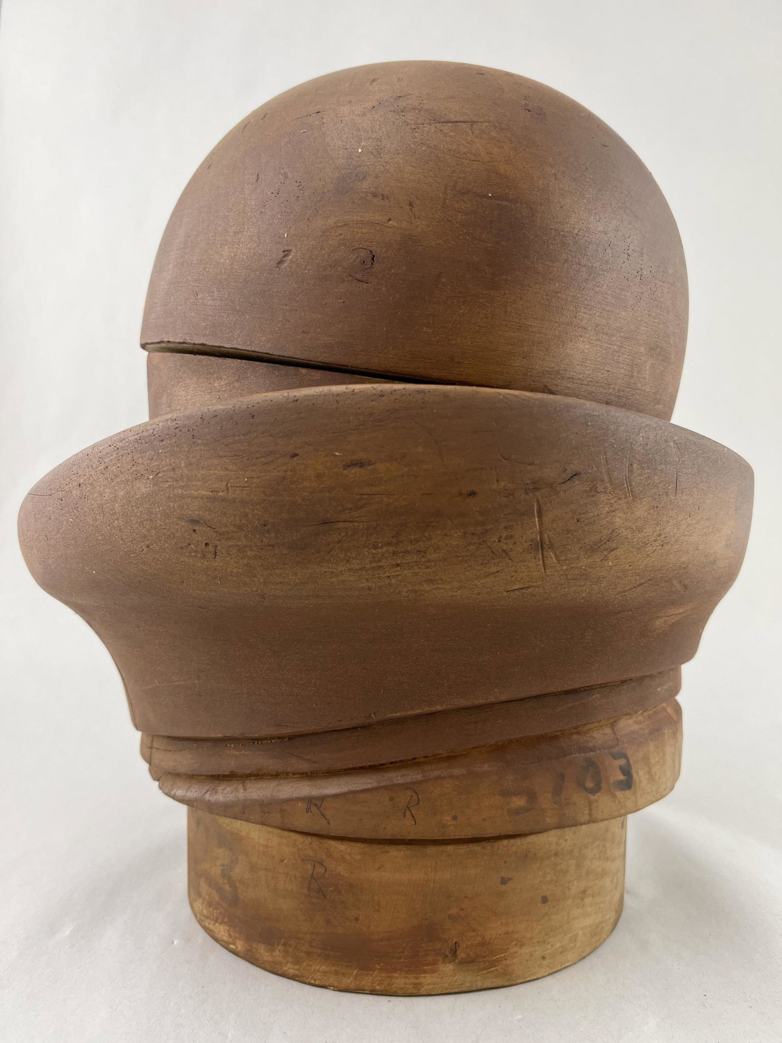 Antique Wood Millinery Haberdashery Hat Mold Form (1 of 6)