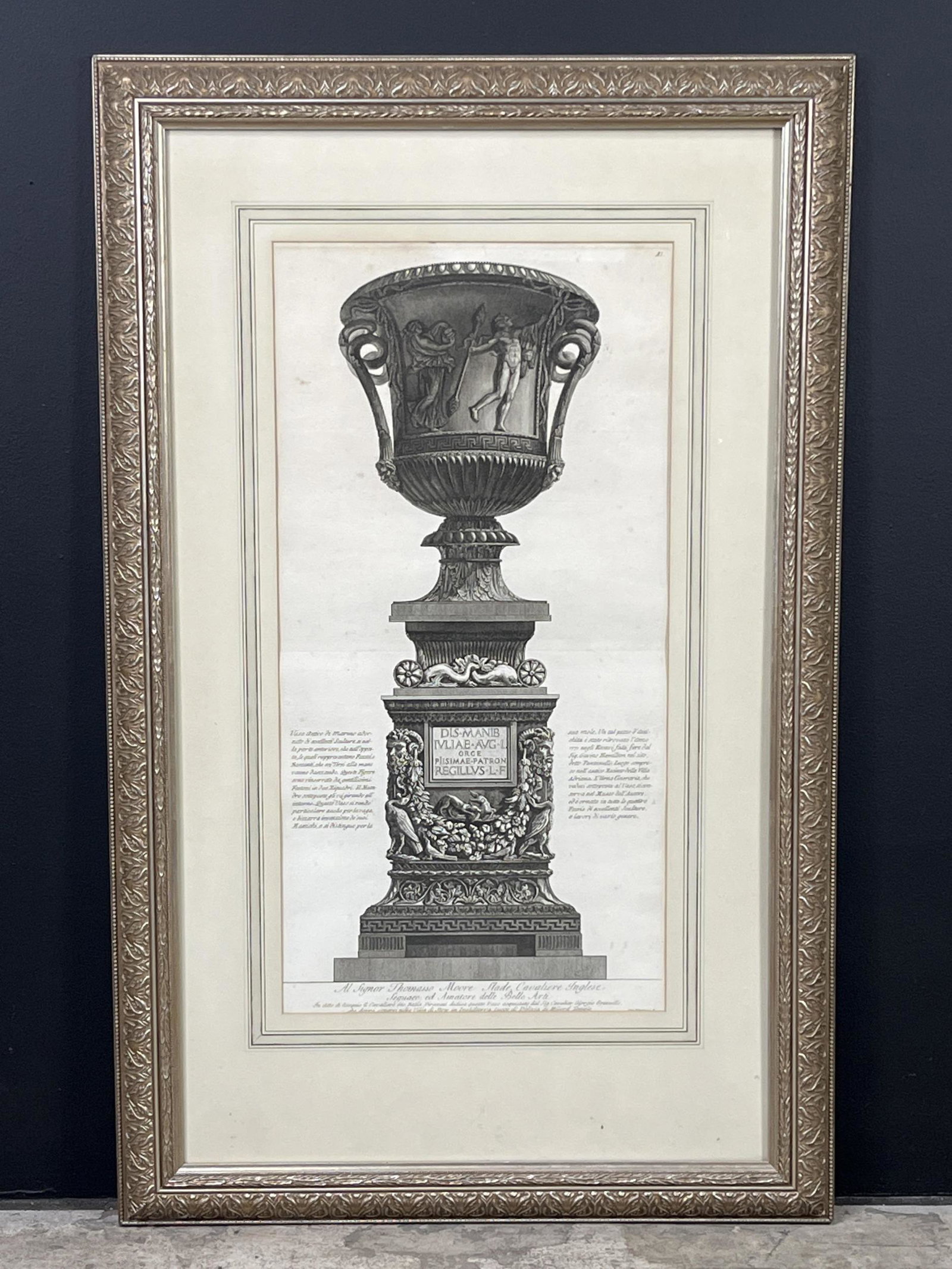 18th C Giovanni Battista Piranesi Roman Vase Engraving (1 of 8)