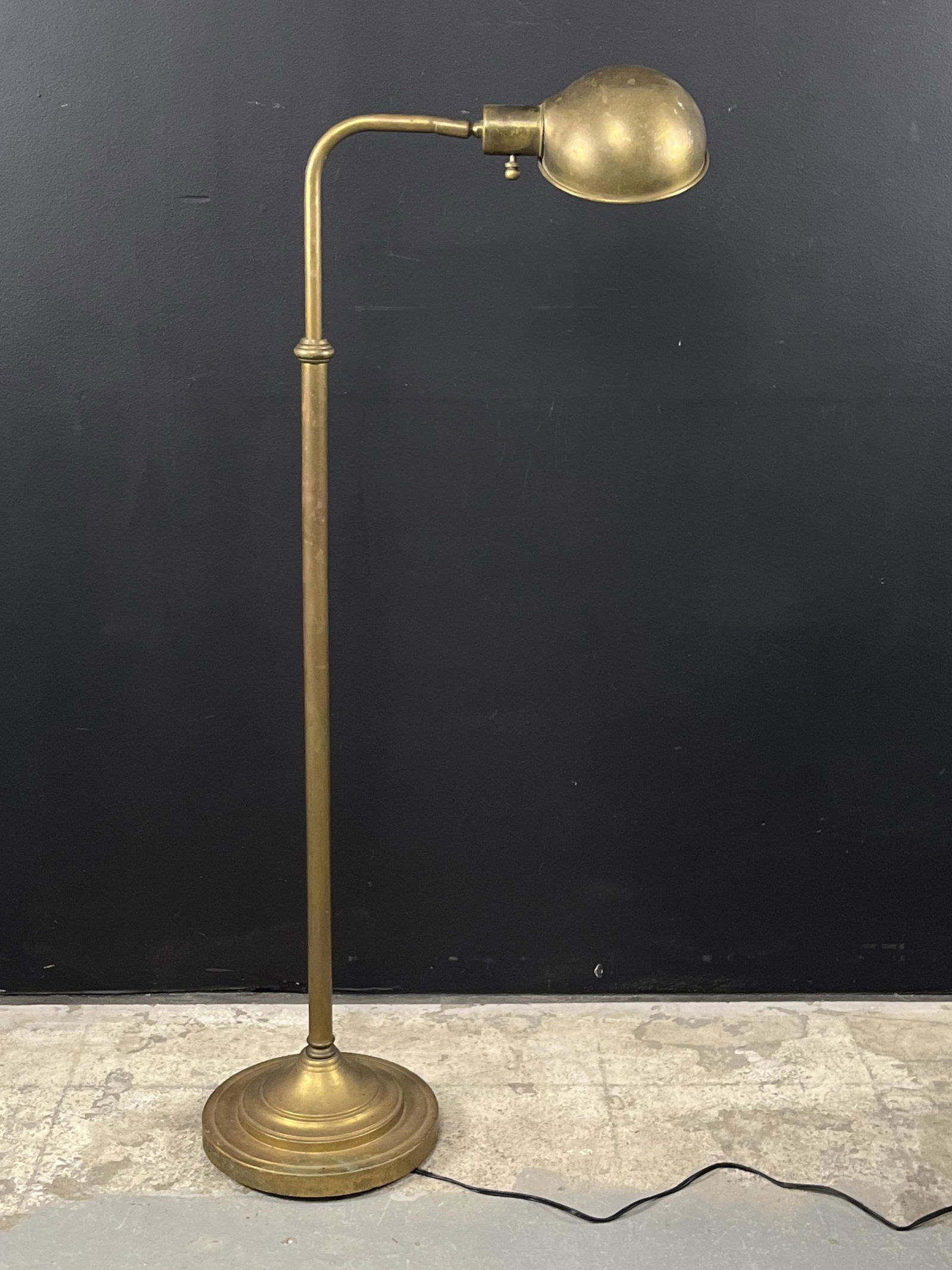 Industrial Brass Pharmacy Adjustable Floor Lamp (1 of 6)