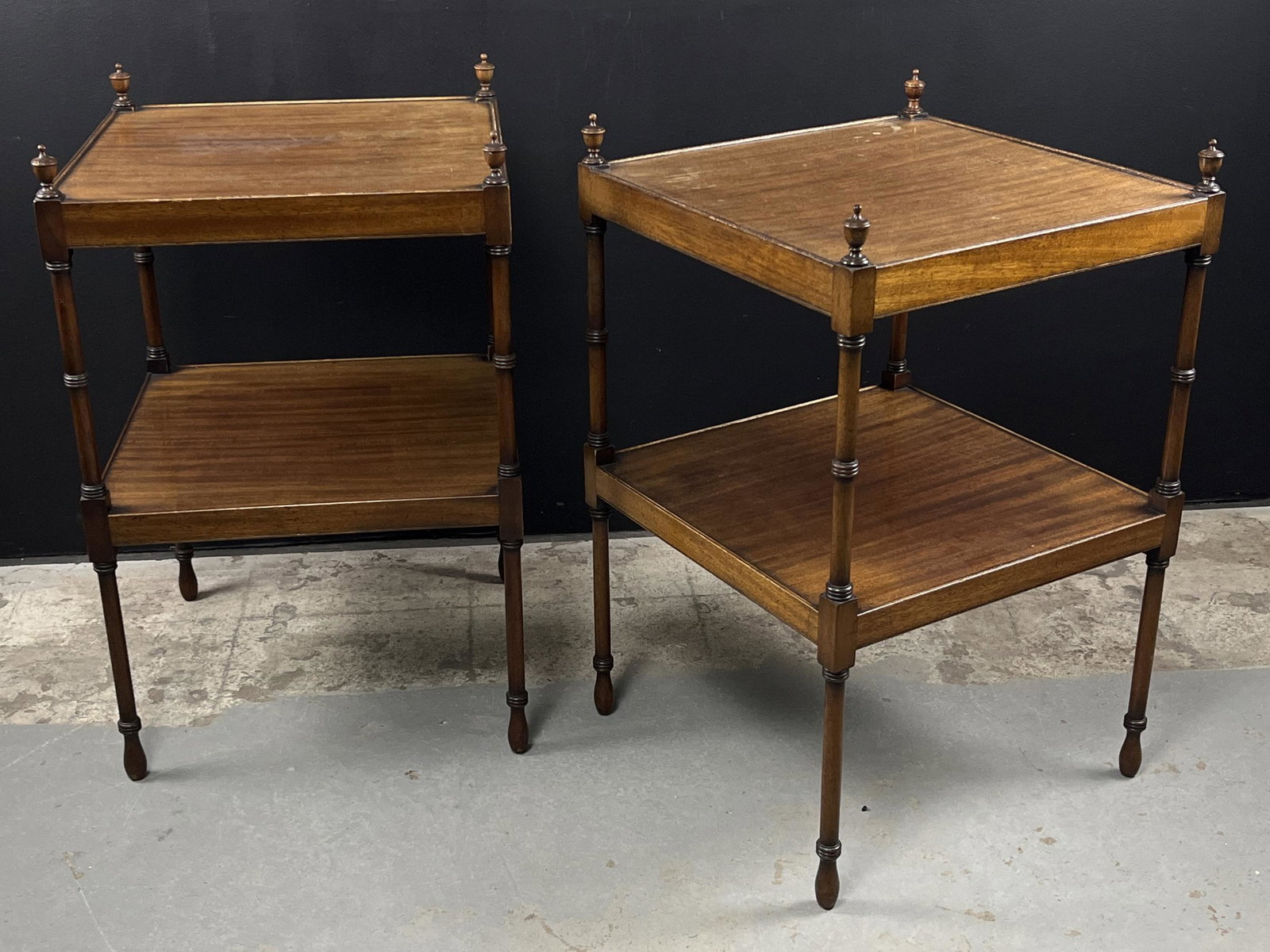 Pair of Antique English Two Tier Side Tables (1 of 7)