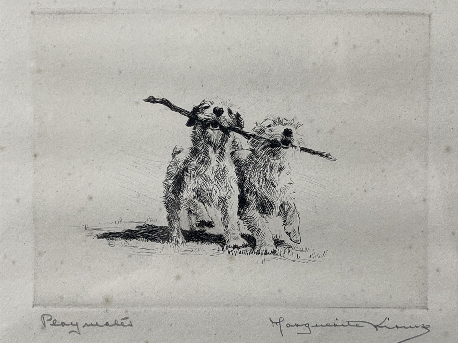 Marguerite Kirmse A. P. Drypoint, Playmates (1 of 6)
