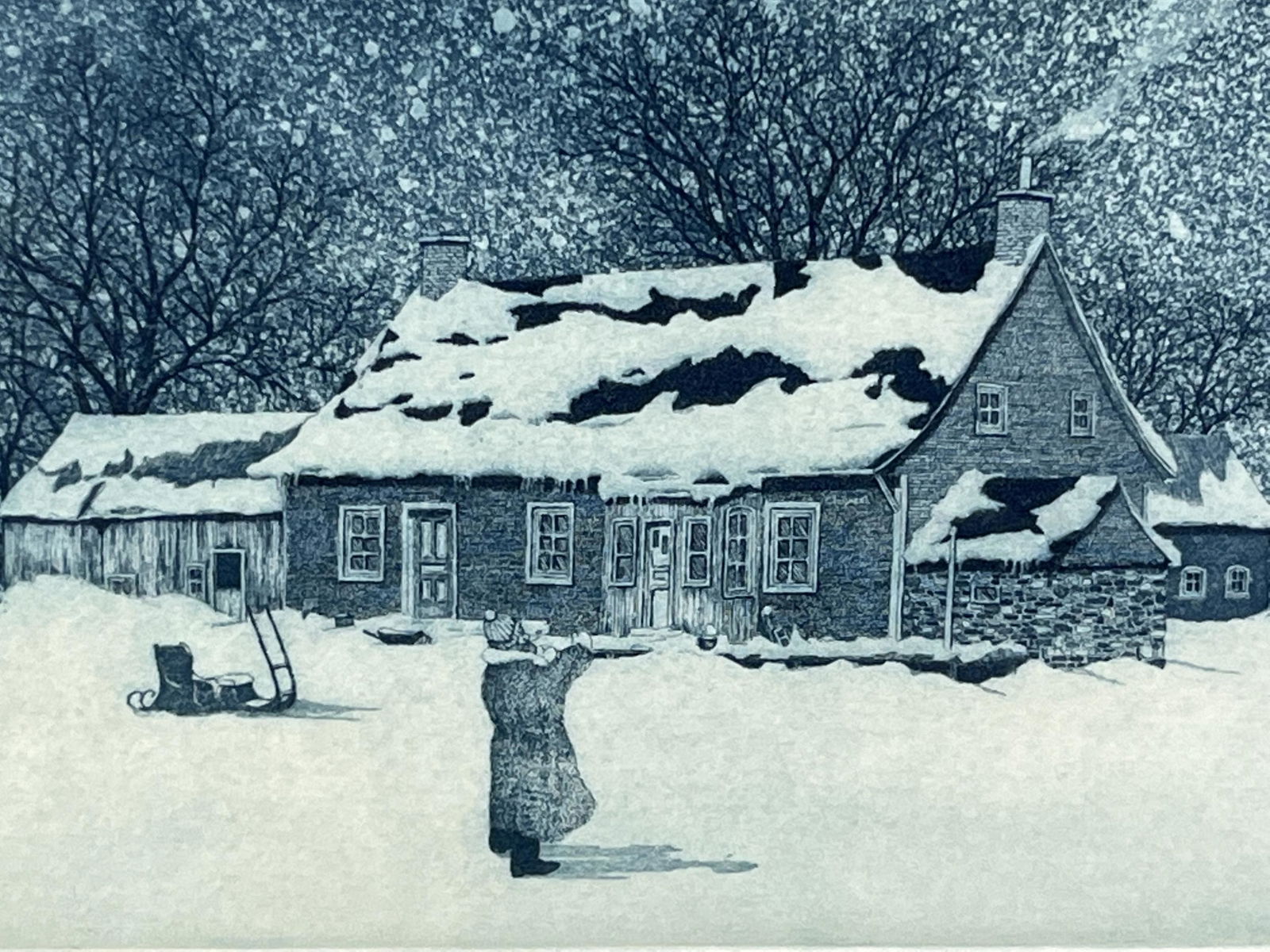 Rene Richard Engraving Salut la Belle Visite AP (1 of 7)