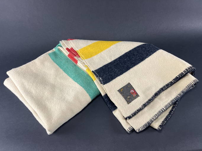 Vintage Eatons Trapper 4 Point Striped Wool Blanket