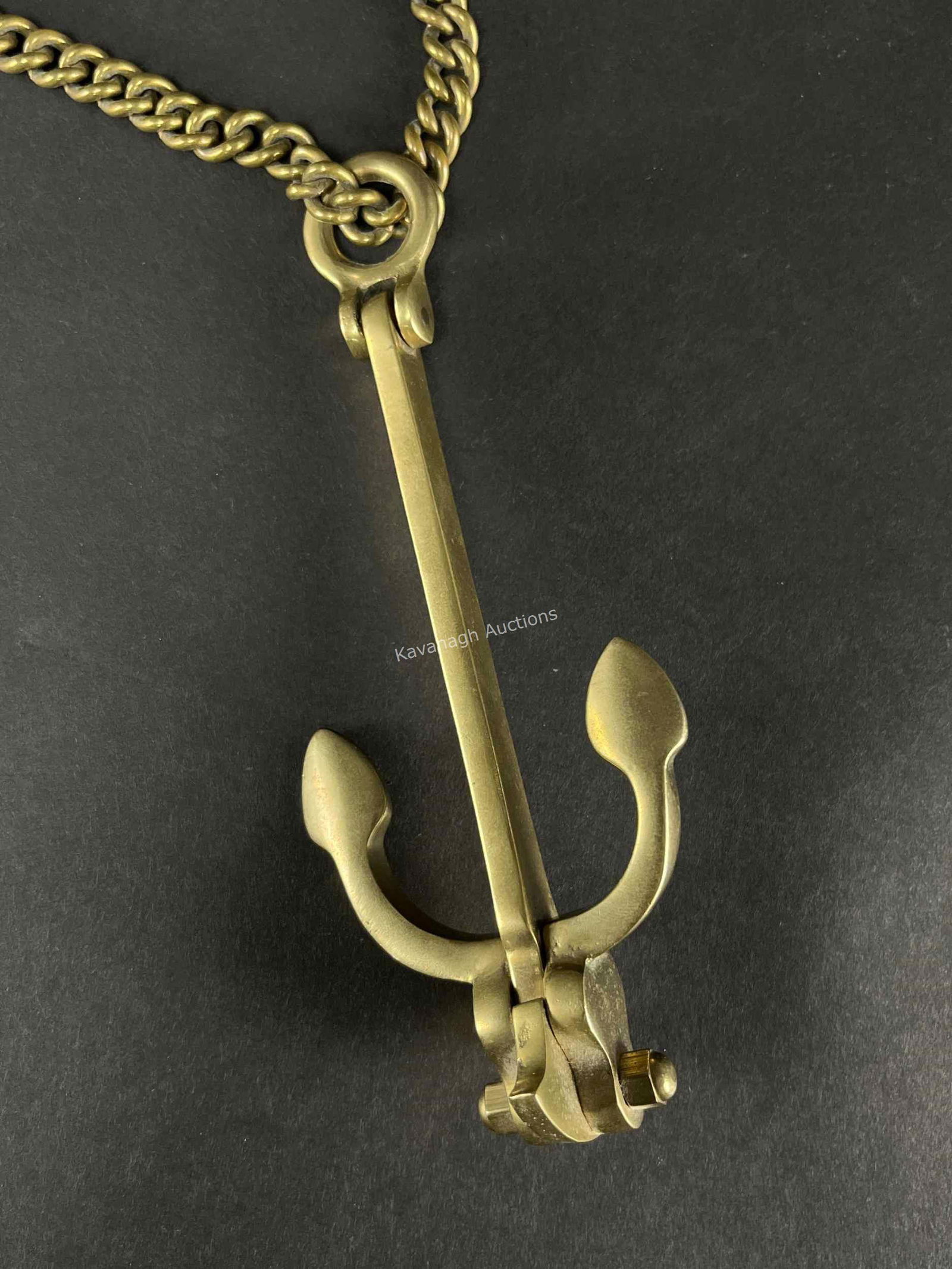 Vintage Brass Miniature Anchor Paperweight (1 of 4)